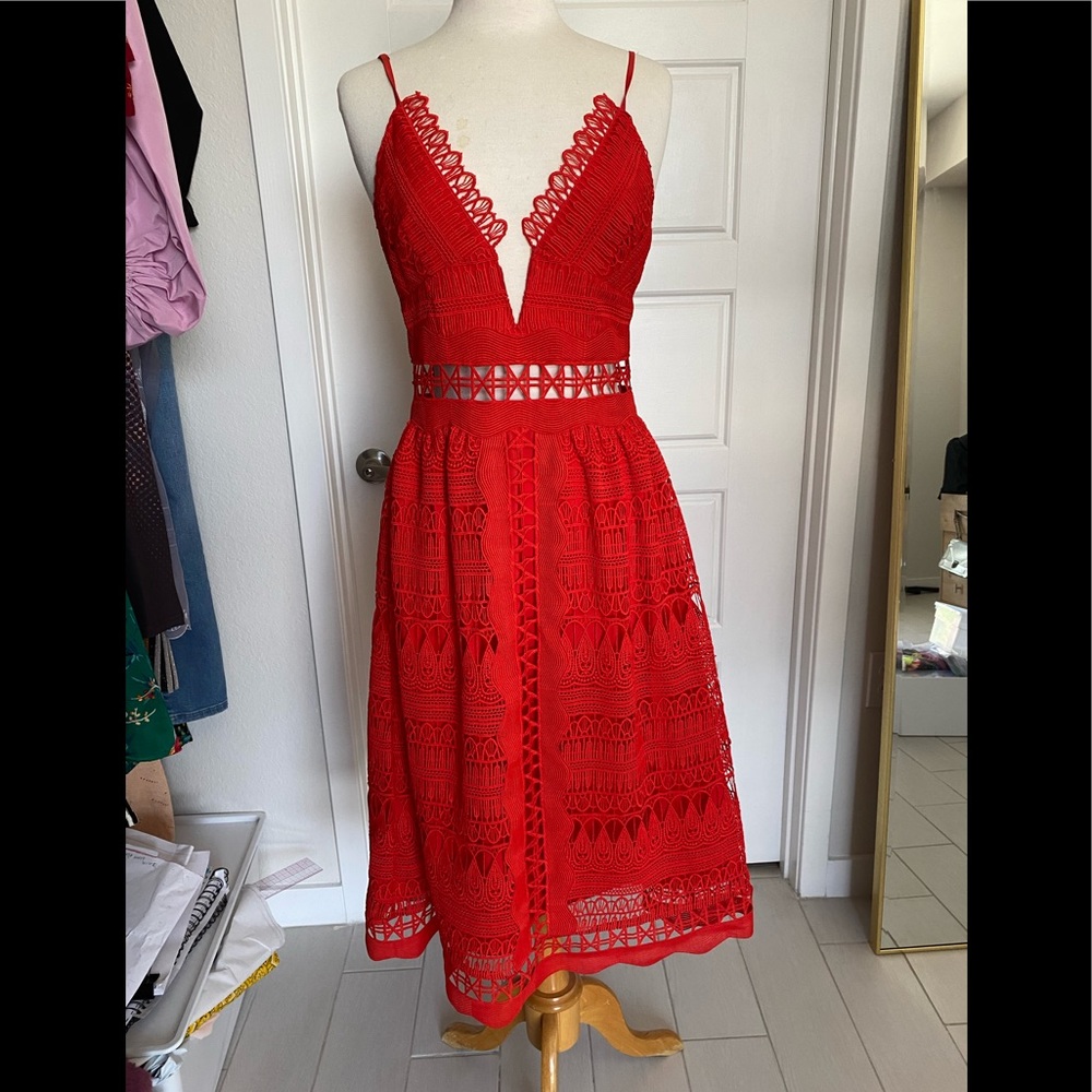 SAYLOR red lace dress